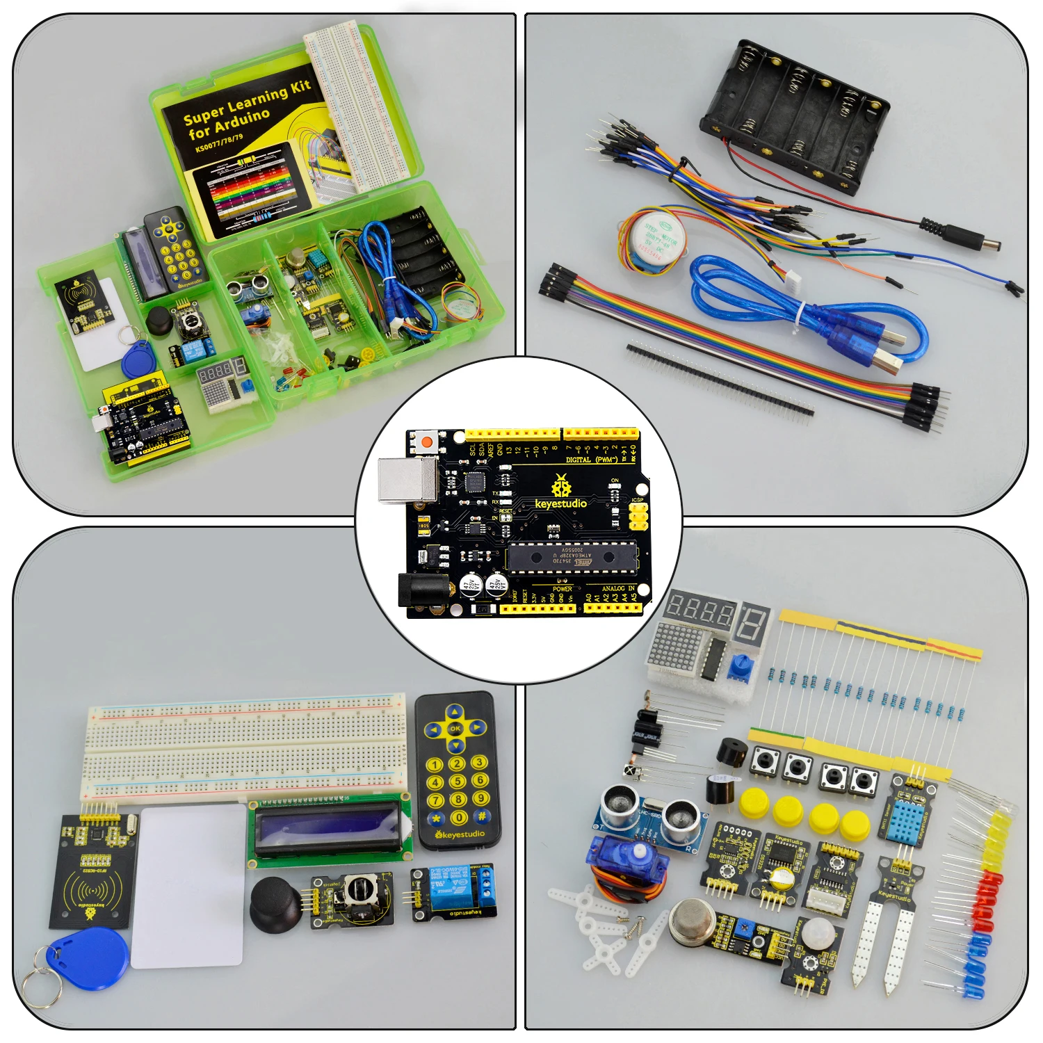 NEW Upgraded Keyestudio Super Starter kit with V4.0 Board for Arduino Starter kit for UNOR3 32Projects + Tutorial W/Gift Box NEW Upgraded Keyestudio Super Starter kit with V4.0 Board for Arduino Starter kit for UNOR3 32Projects + Tutorial W/Gift Box