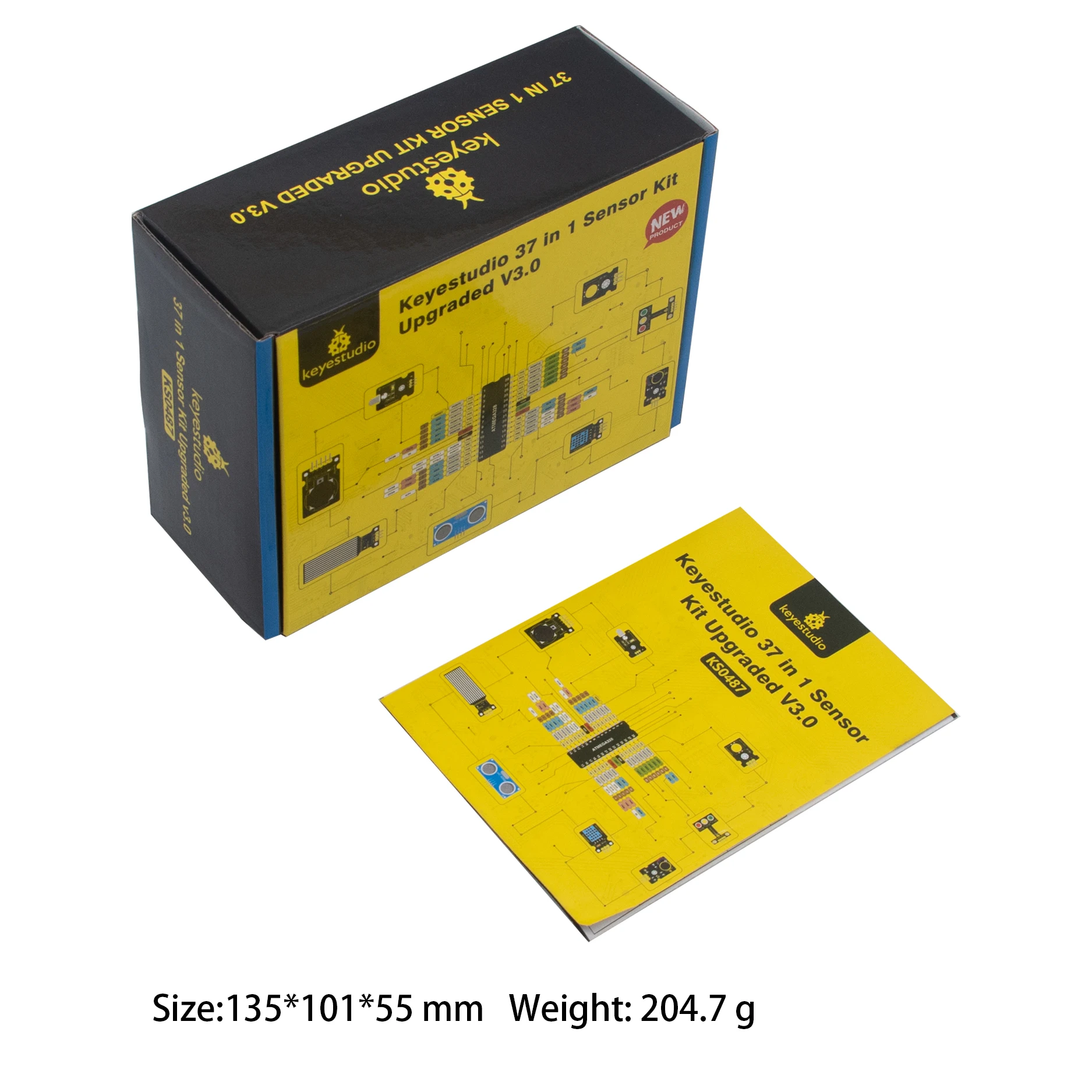 Keyestudio 37 in 1 Sensor Starter Kit Upgrade V3.0 for Arduino Starter Sensor Kit STEM Kids Programing+CE Compliant Keyestudio 37 in 1 Sensor Starter Kit Upgrade V3.0 for Arduino Starter Sensor Kit STEM Kids Programing+CE Compliant