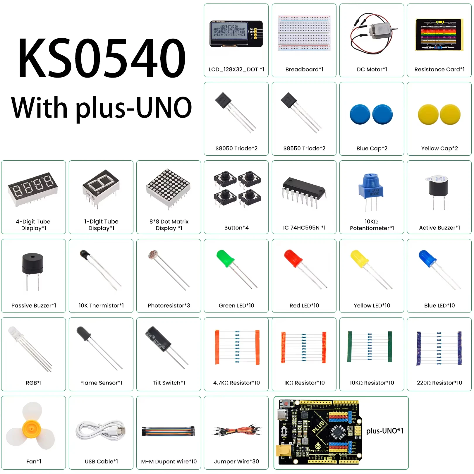 Keyestudio Basic Starter Kit For Arduino Support Seratch &Arduino Programming STEM Education Electronic Kit+20 Project DIY Code