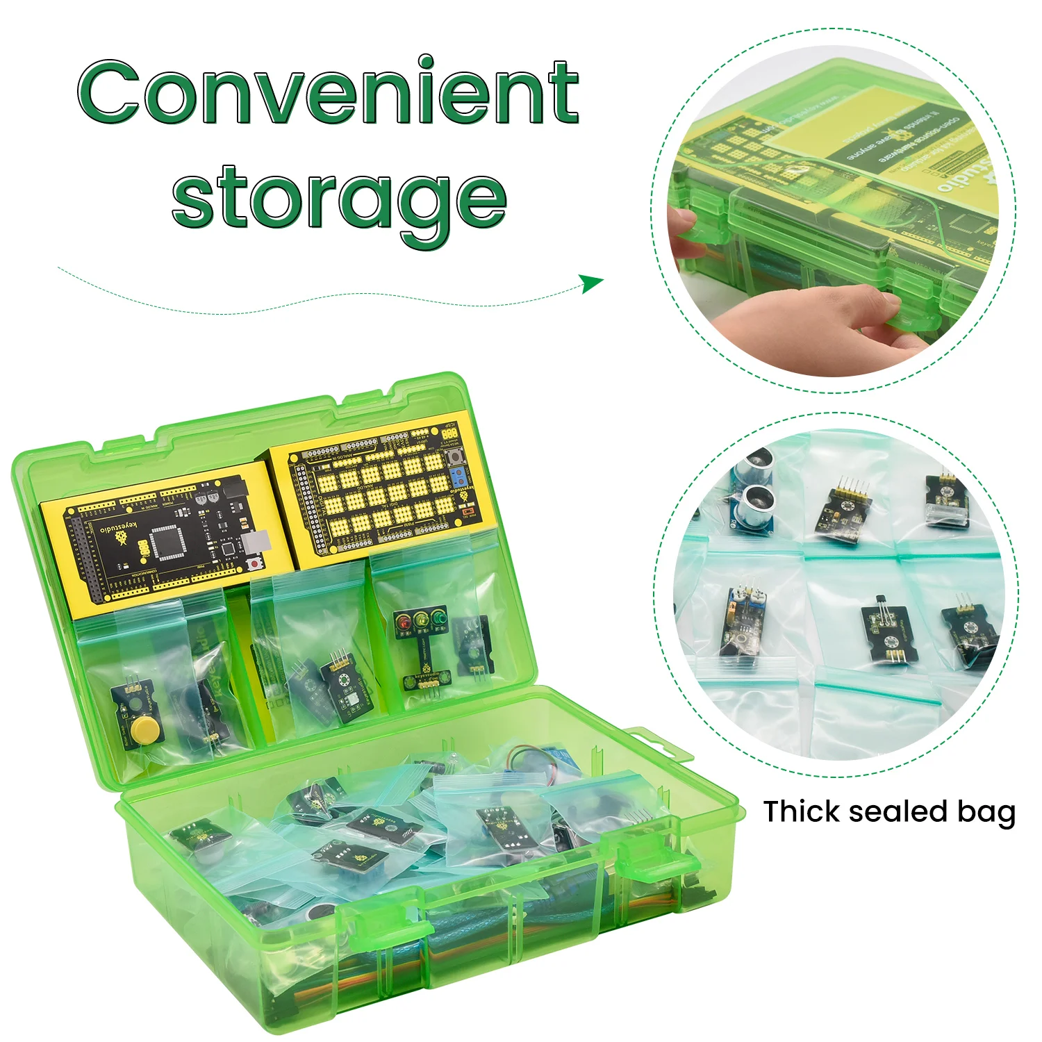 Keyestudio 37 in 1 Box Sensor Kit V2.0 Mega Controller Board Sensor Electronic Kit For Arduino Starter Kit 37Pcs Modules