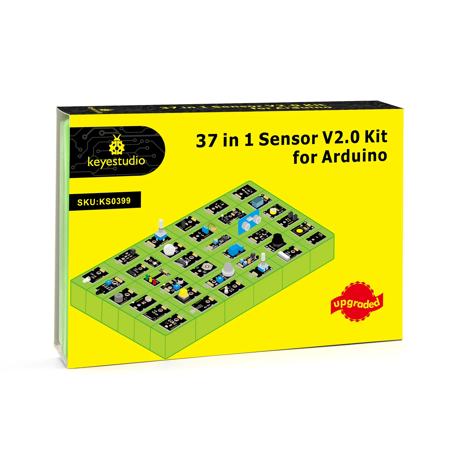 Keyestudio 37 in 1 Box Sensor Kit V2.0 Mega Controller Board Sensor Electronic Kit For Arduino Starter Kit 37Pcs Modules