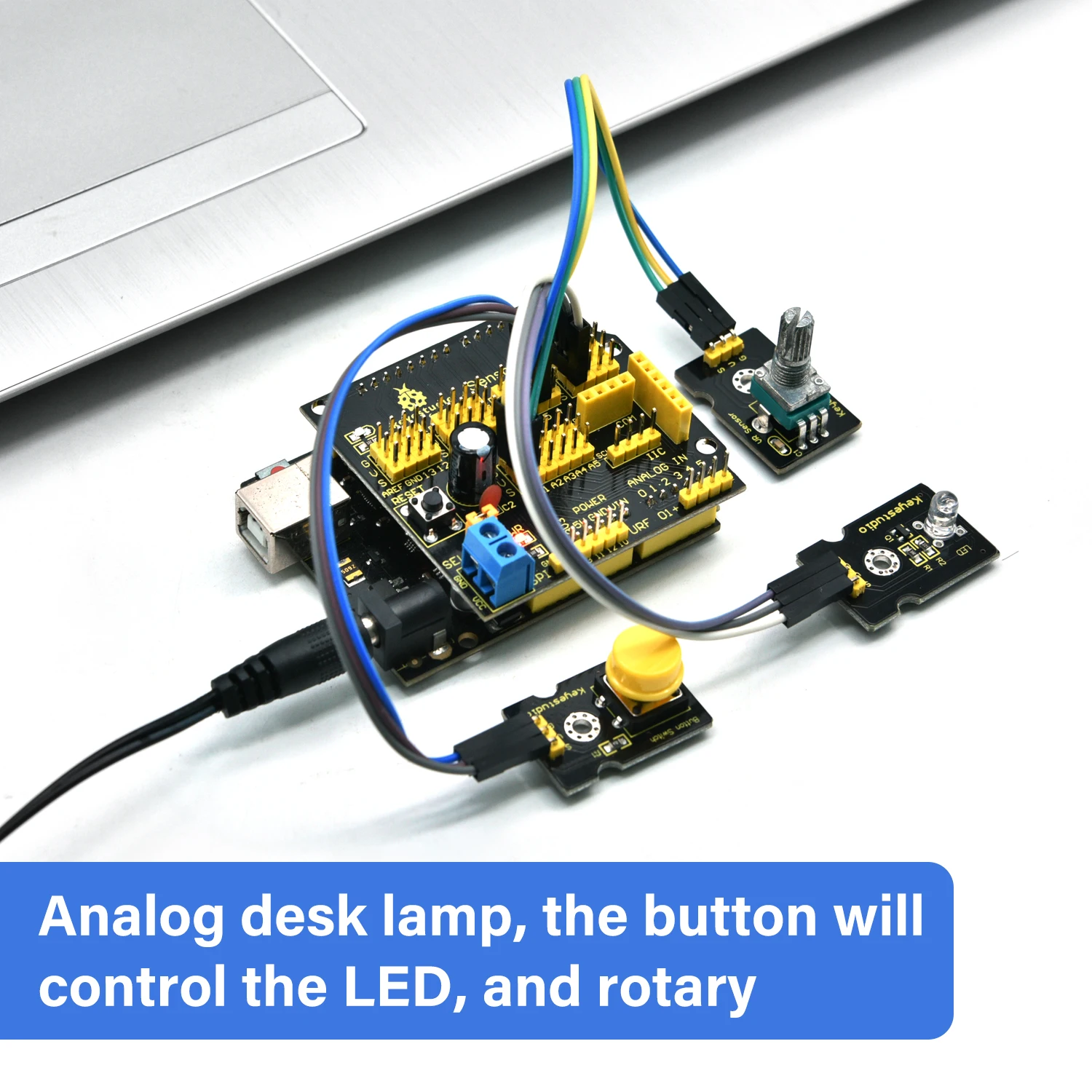 Keyestudio 37 in 1 Box Sensor Kit V2.0 Mega Controller Board Sensor Electronic Kit For Arduino Starter Kit 37Pcs Modules