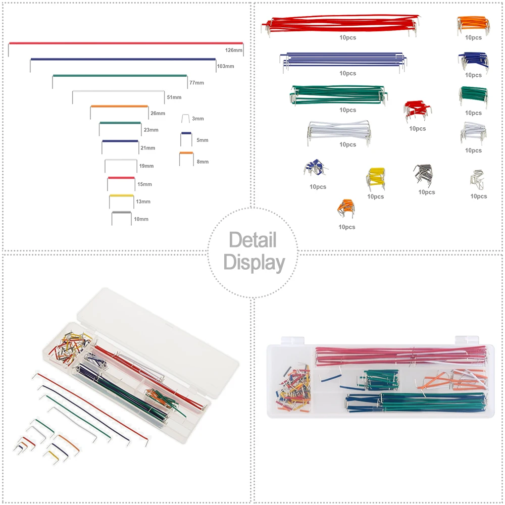MB102 830 Holes Breadboard +65 Jumper Wires+ Power Supply Module + 140PCS Jumper Wires for Arduino DIY Starter Experiment MB102 830 Holes Breadboard +65 Jumper Wires+ Power Supply Module + 140PCS Jumper Wires for Arduino DIY Starter Experiment