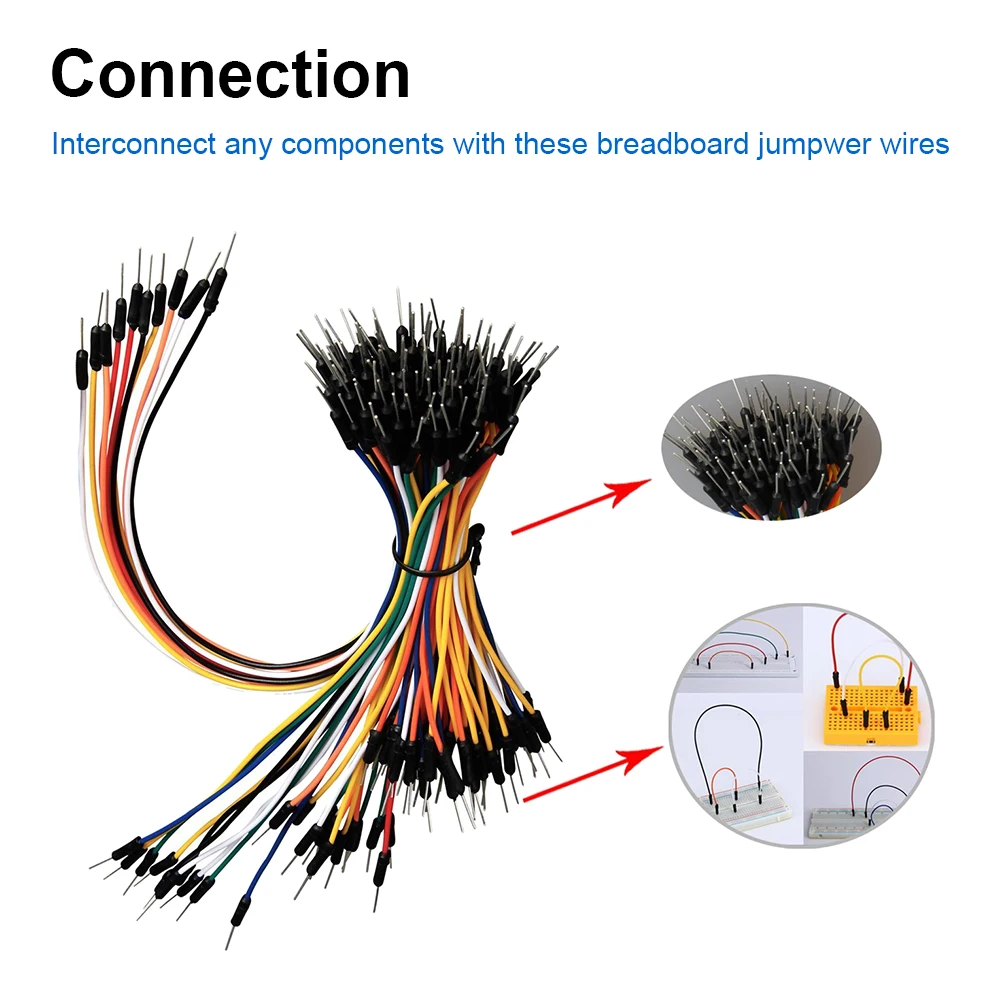 MB102 830 Holes Breadboard +65 Jumper Wires+ Power Supply Module + 140PCS Jumper Wires for Arduino DIY Starter Experiment MB102 830 Holes Breadboard +65 Jumper Wires+ Power Supply Module + 140PCS Jumper Wires for Arduino DIY Starter Experiment