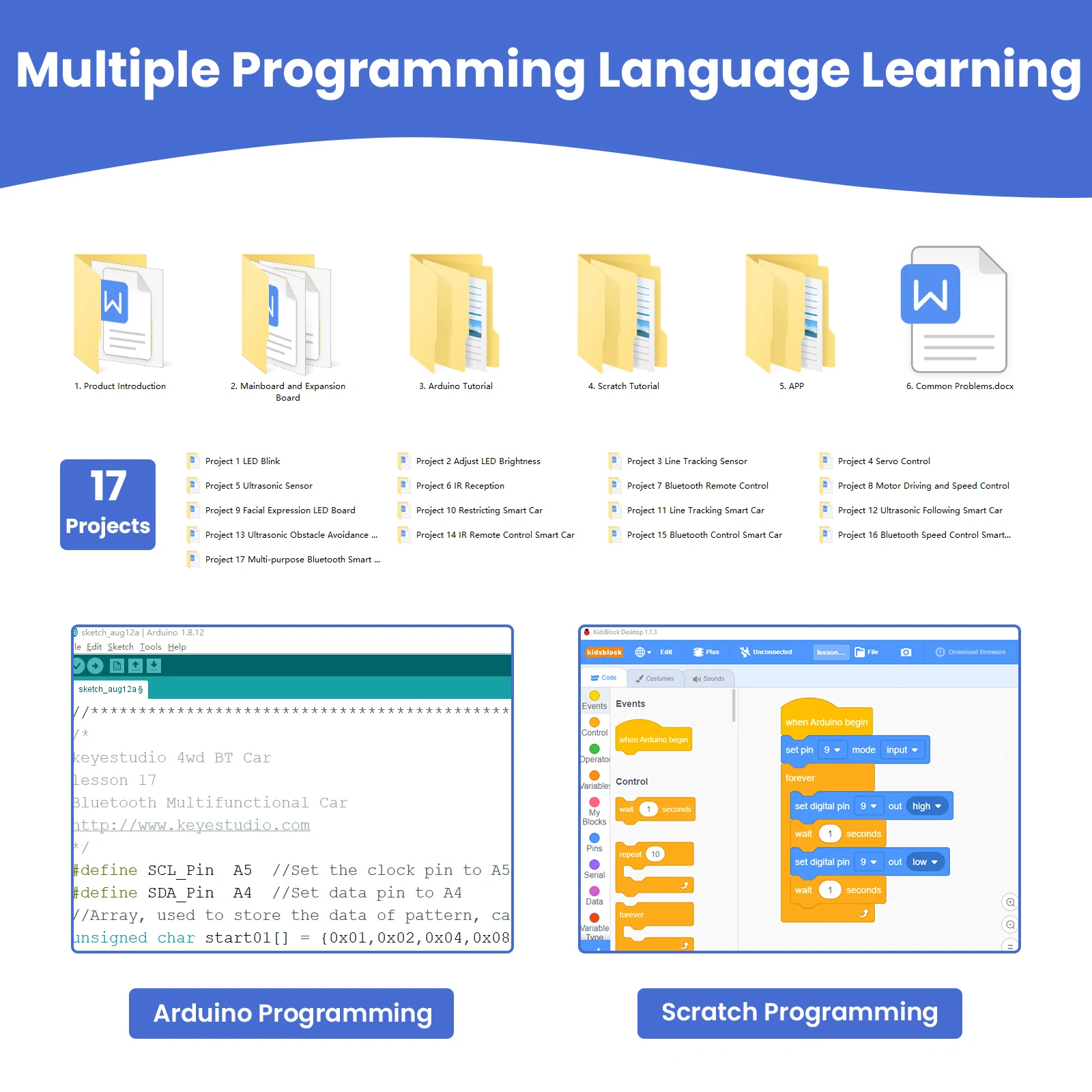 Keyestudio 4WD Multi BT Smart Car for Arduino Kit Robot Upgraded V2.0 W/LED Display Stem EDU /Scratch Programming DIY Robot Car Keyestudio 4WD Multi BT Smart Car for Arduino Kit Robot Upgraded V2.0 W/LED Display Stem EDU /Scratch Programming DIY Robot Car