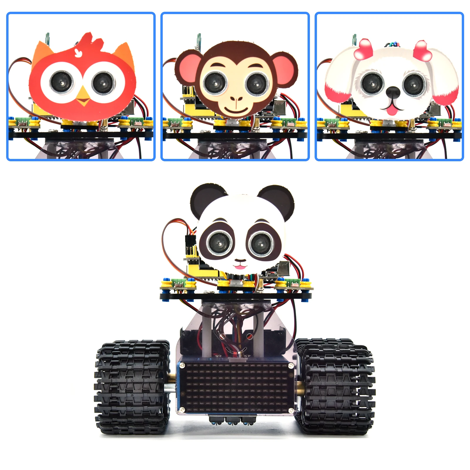 Keyestudio Upgrade Mini Smart Tank Robot V3.0 For Arduino Kit Robot Car DIY Programmable STEM Toys Compatible With Arduino&Mixly