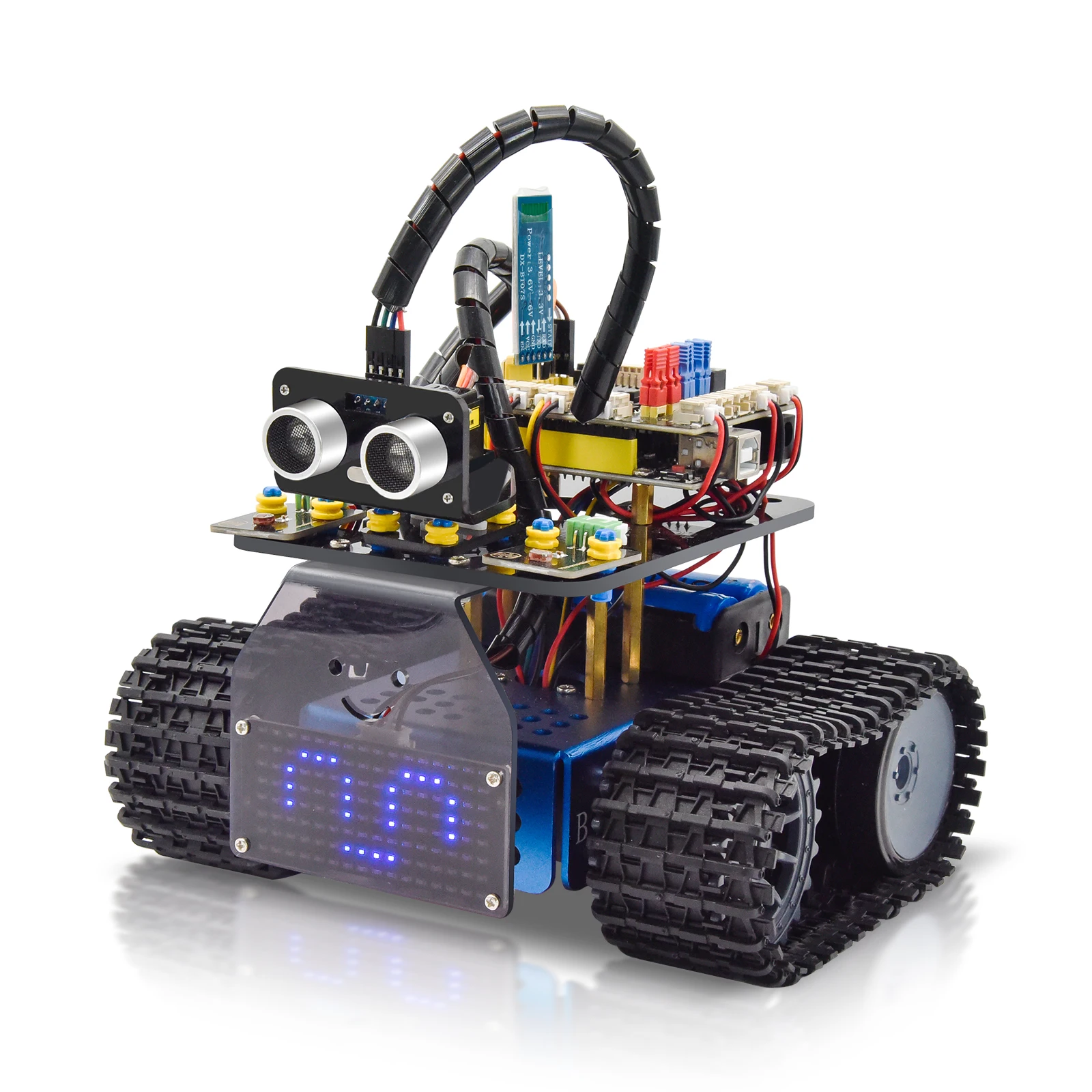 Keyestudio Upgrade Mini Smart Tank Robot V3.0 For Arduino Kit Robot Car DIY Programmable STEM Toys Compatible With Arduino&Mixly Keyestudio Upgrade Mini Smart Tank Robot V3.0 For Arduino Kit Robot Car DIY Programmable STEM Toys Compatible With Arduino&Mixly
