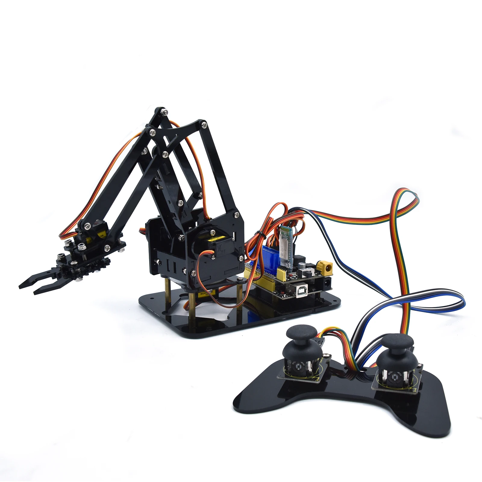 Keyestudio 4DOF Robot Arm Kit Robot Pack Acrylic PS2 Mechanical Claw Toys for Arduino Robot Arm Kit DIY Robot STEM Programming Keyestudio 4DOF Robot Arm Kit Robot Pack Acrylic PS2 Mechanical Claw Toys for Arduino Robot Arm Kit DIY Robot STEM Programming