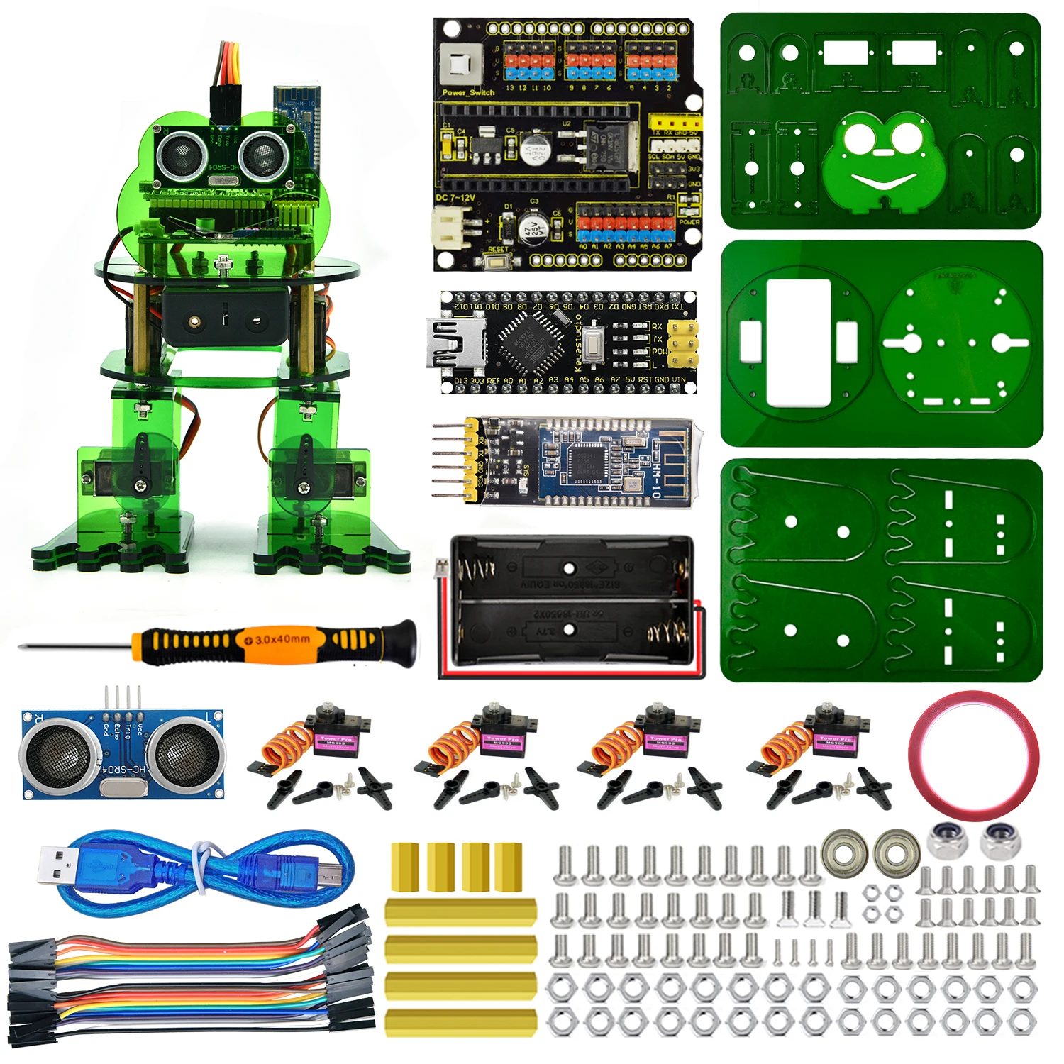 Keyestudio Frog Robot Car Kit For Arduino Robot Compatible With Arduino Nano Suporting Mixly Blocks Coding Keyestudio Frog Robot Car Kit For Arduino Robot Compatible With Arduino Nano Suporting Mixly Blocks Coding
