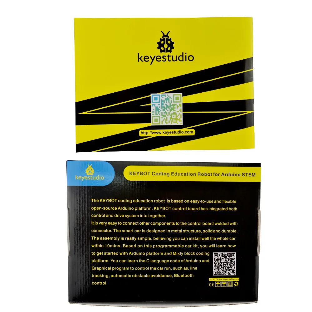 Keyestudio KEYBOT Programmable STEM Education Robot Car Kit TB6612 Driven RJ11 Control For Arduino Robot Graphical Programming