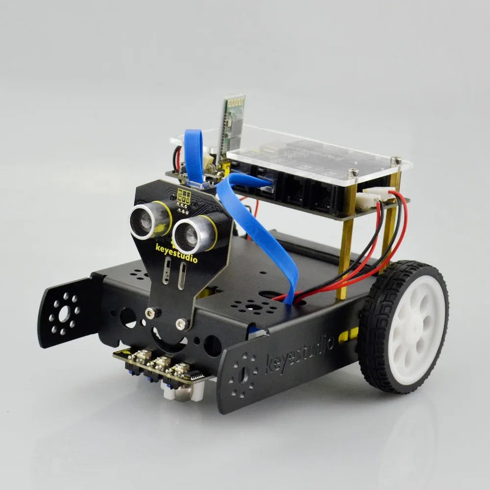 Keyestudio KEYBOT Programmable STEM Education Robot Car Kit TB6612 Driven RJ11 Control For Arduino Robot Graphical Programming
