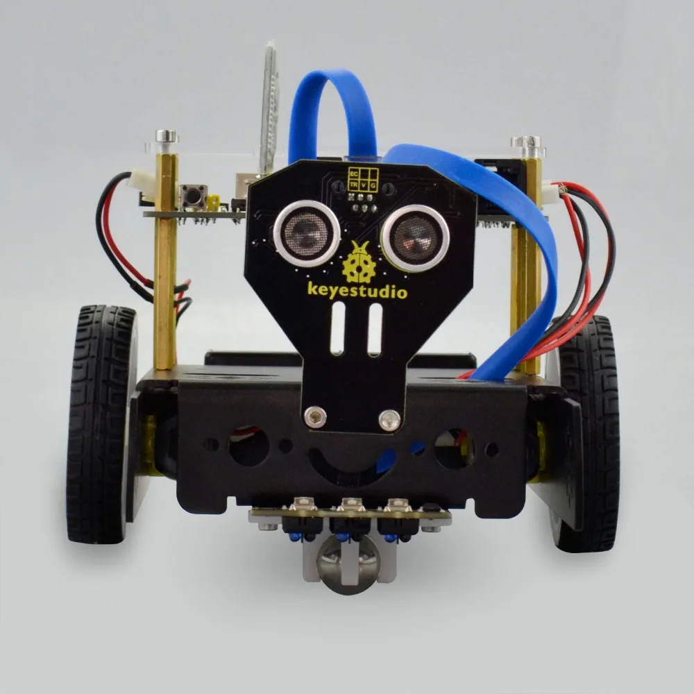 Keyestudio KEYBOT Programmable STEM Education Robot Car Kit TB6612 Driven RJ11 Control For Arduino Robot Graphical Programming
