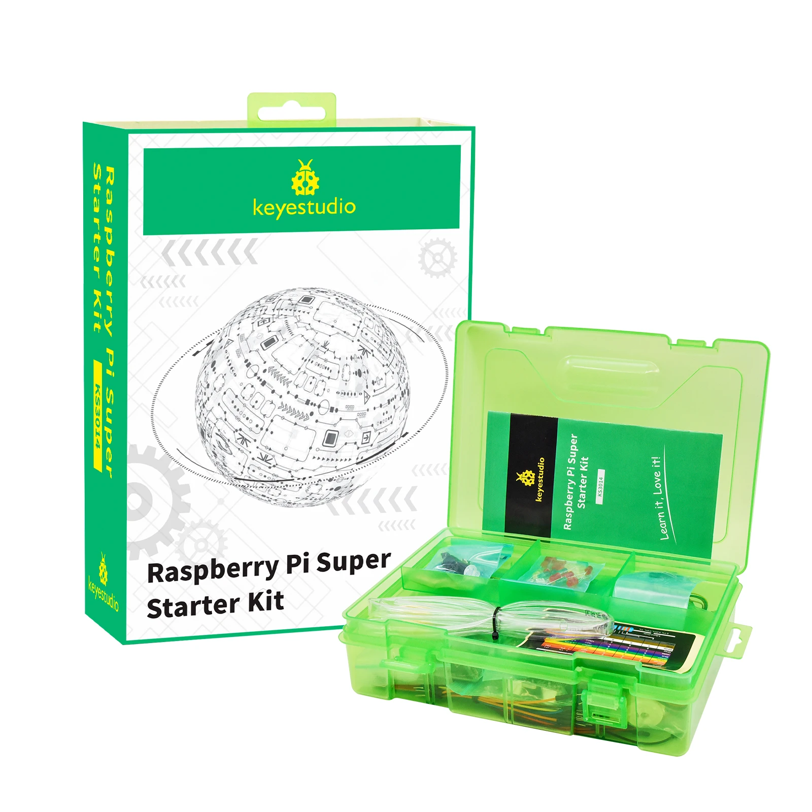 Keyestduio Complete RFID Starter Kit For Raspberry Pi 4B/3B+40Projects /Linux&Python &C Language Programming(NO RPI 4B Board)