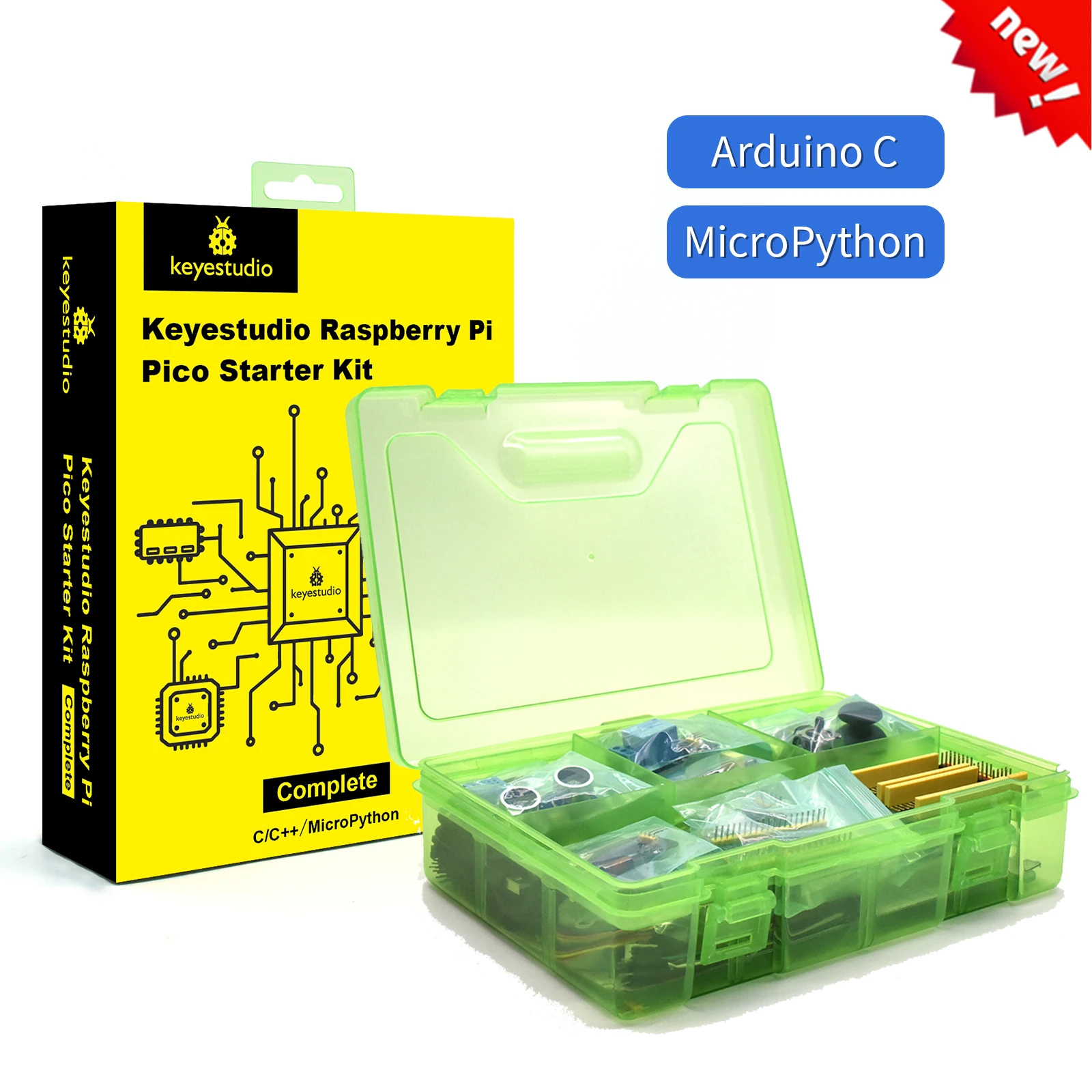 Keyestudio Raspberry Pi Pico Ultimate (Complete/ Basic ) Sensor Starter Kit For MicroPython and Arduino IDE DIY Kit For Adults Keyestudio Raspberry Pi Pico Ultimate (Complete/ Basic ) Sensor Starter Kit For MicroPython and Arduino IDE DIY Kit For Adults
