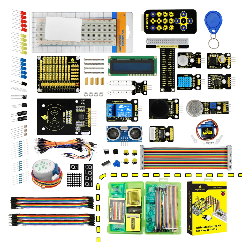 Keyestudio Ultimate Starter Kit For Raspberry Pi Electronic Learning Kit For DIY Projects Programming Learning