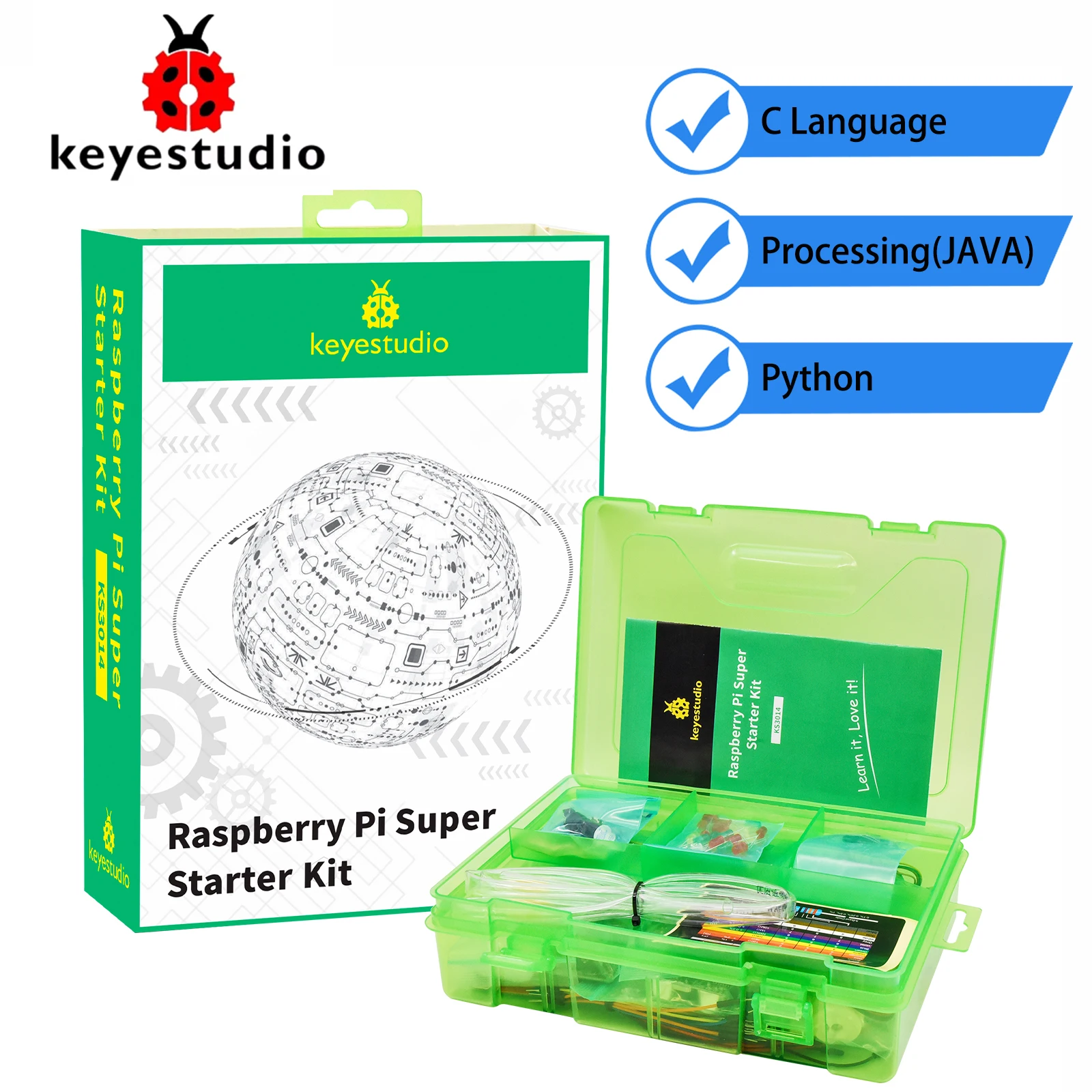 Raspberry Pi 4B Starter Kit – Arduino, Python & Java Learning Electronics Kit Raspberry Pi 4B Starter Kit – Arduino, Python & Java Learning Electronics Kit