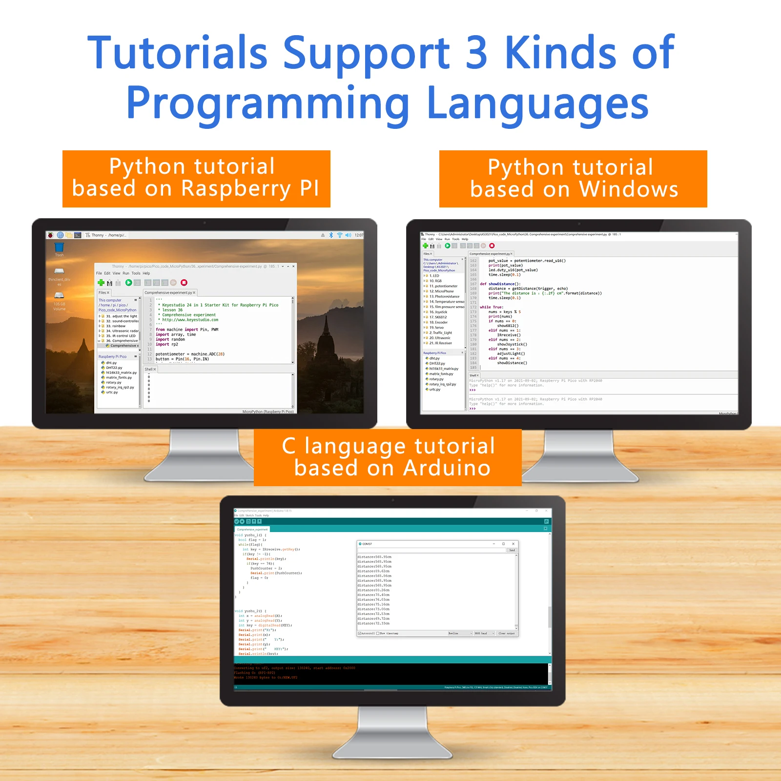 Keyestudio 37&42 in 1 Raspberry Pi Pico Sensor Kit DIY Kit Electronics For Python Programming & For Raspberry Pico Programming Keyestudio 37&42 in 1 Raspberry Pi Pico Sensor Kit DIY Kit Electronics For Python Programming & For Raspberry Pico Programming
