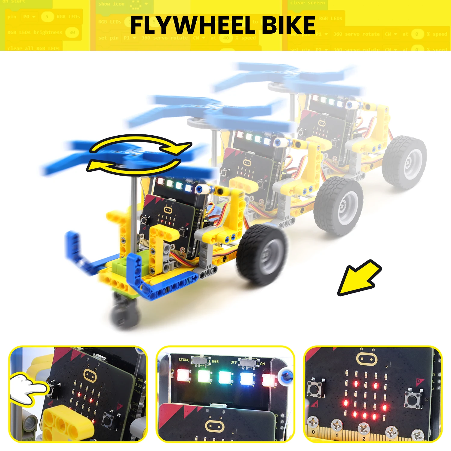 Keyestuido Micro bit V2 Variant Master 8-IN-1 Robot Kit For Micro:bit Programming Starter Learning Kit Compatible with Lego