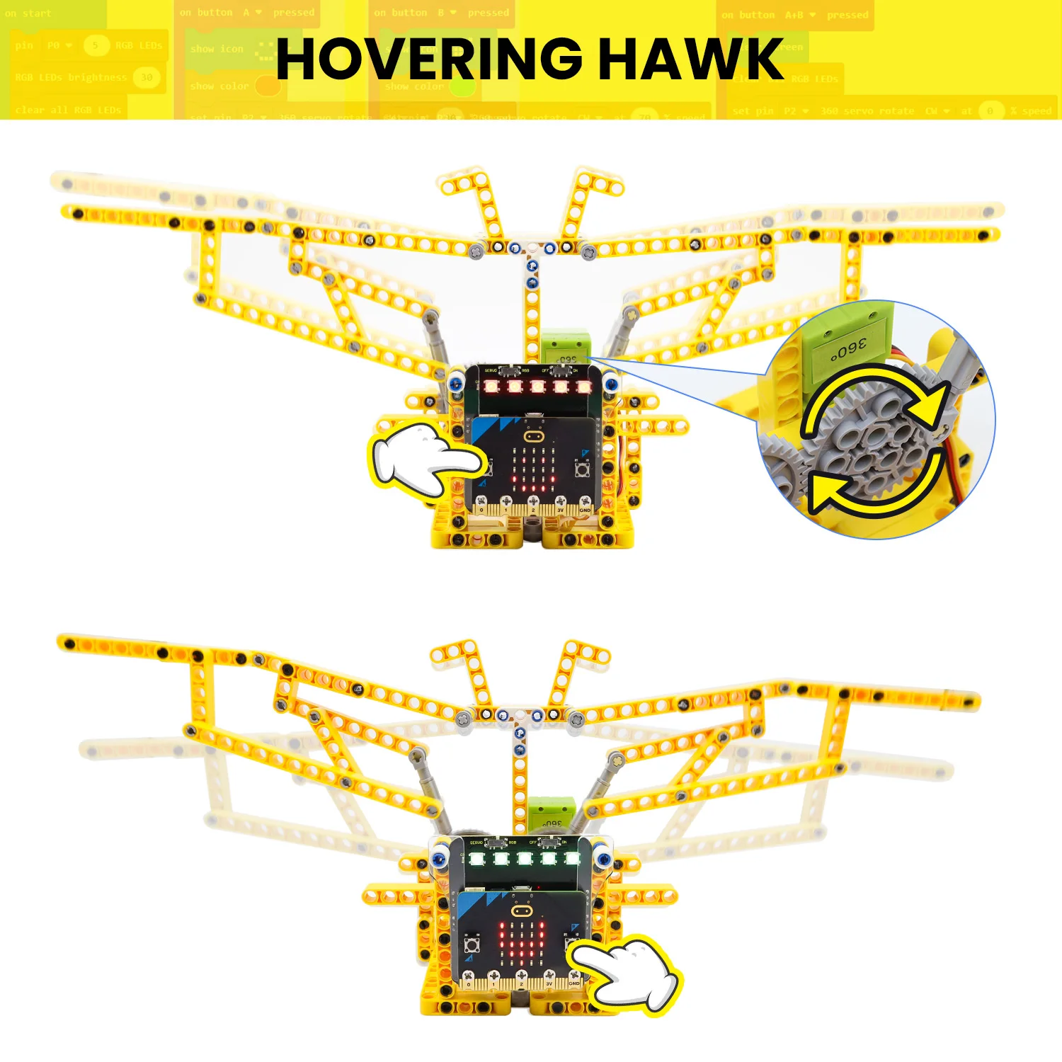 Keyestuido Micro bit V2 Variant Master 8-IN-1 Robot Kit For Micro:bit Programming Starter Learning Kit Compatible with Lego