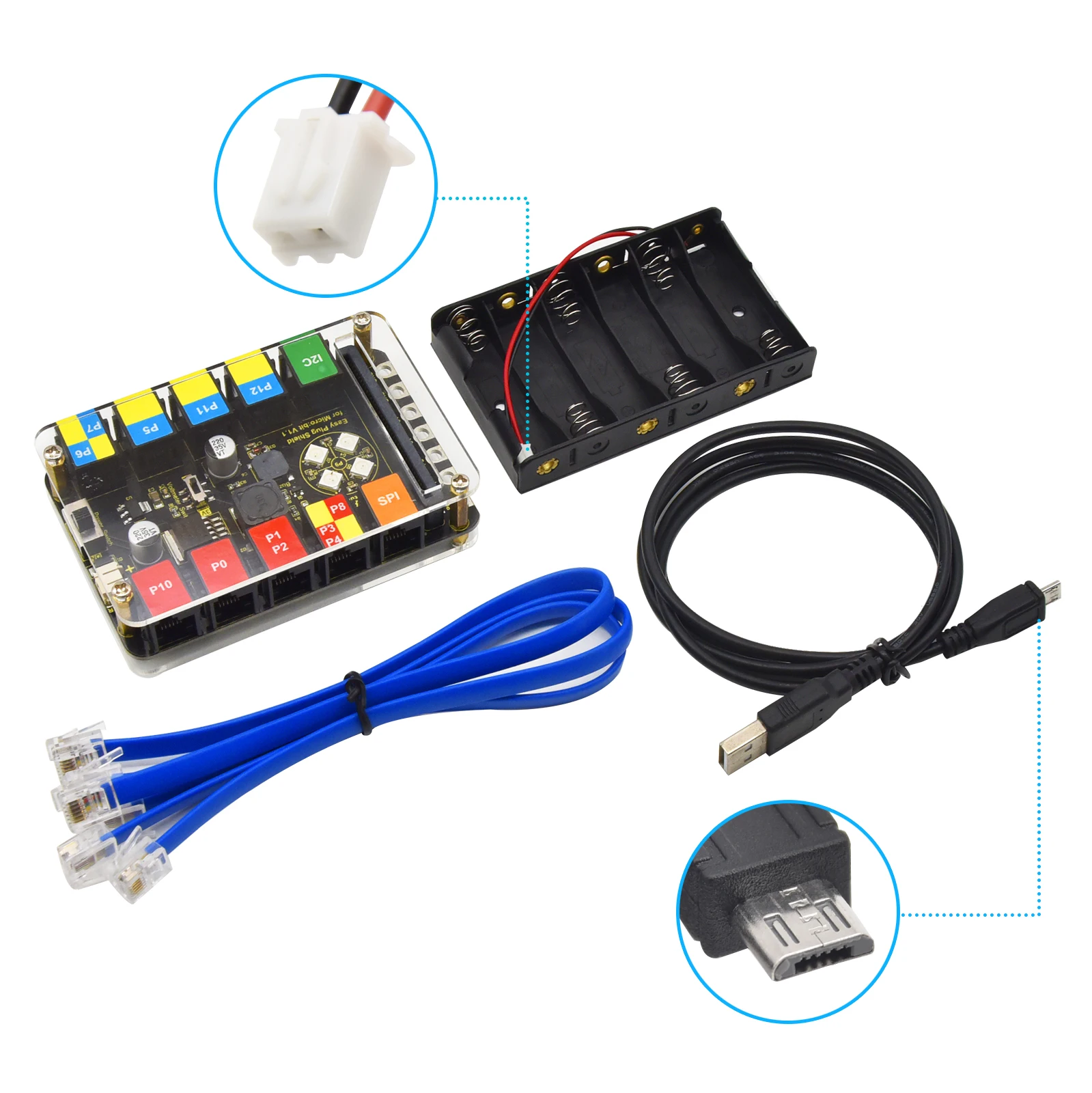 Keyestudio EASY PLUG MicrobitV2 Super Starter Kit for BBC Micro:Bit Kit Makecode Programming Electronic Kit(Excluding Microbit ) Keyestudio EASY PLUG MicrobitV2 Super Starter Kit for BBC Micro:Bit Kit Makecode Programming Electronic Kit(Excluding Microbit )