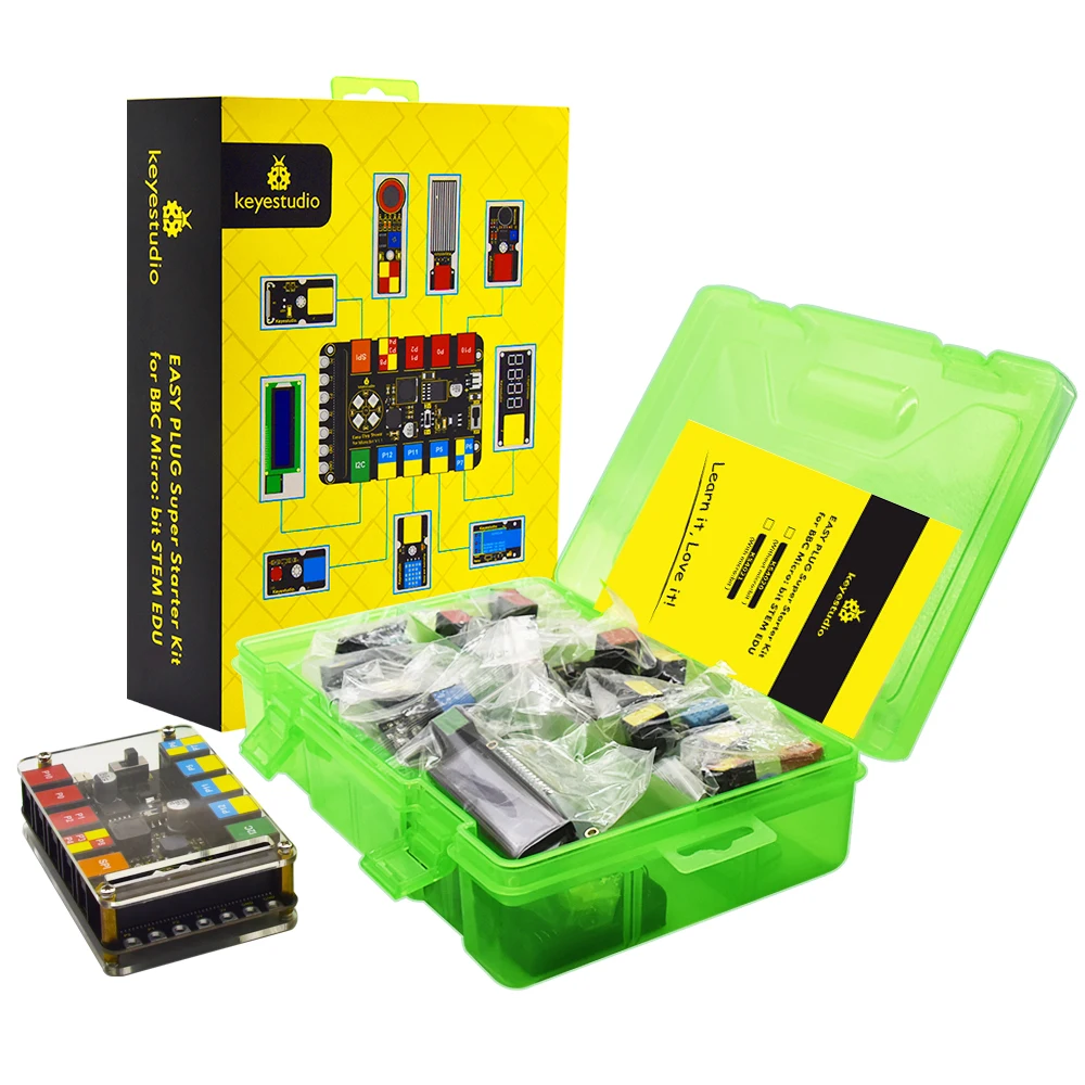 Keyestudio EASY PLUG MicrobitV2 Super Starter Kit for BBC Micro:Bit Kit Makecode Programming Electronic Kit(Excluding Microbit ) Keyestudio EASY PLUG MicrobitV2 Super Starter Kit for BBC Micro:Bit Kit Makecode Programming Electronic Kit(Excluding Microbit )