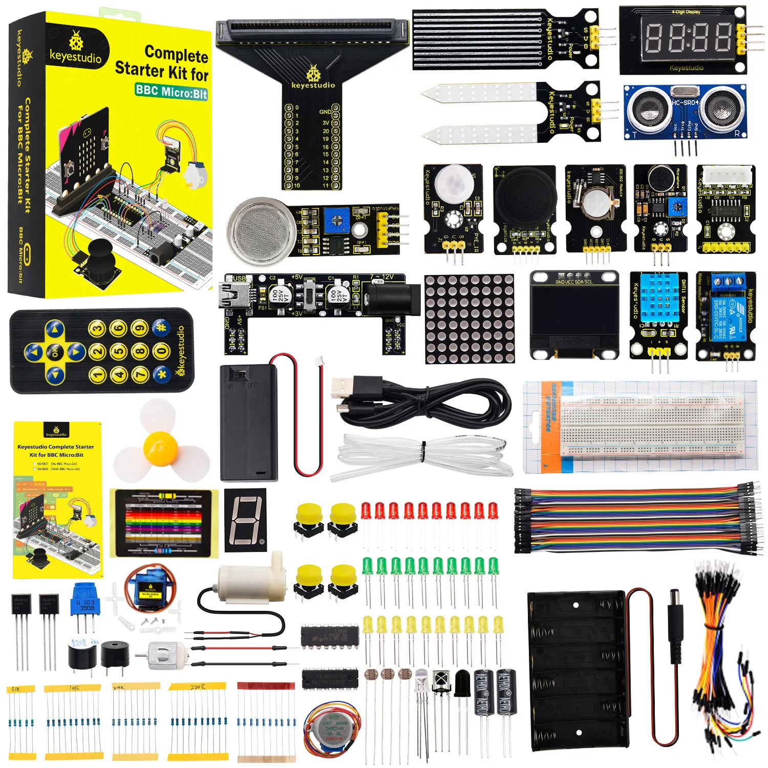 Keyestudio Microbit V2 Complete Starter Kit +48 Projects for BBC Micro:bit V2 Kids STEAM Educational Makecode Programming Kits Keyestudio Microbit V2 Complete Starter Kit +48 Projects for BBC Micro:bit V2 Kids STEAM Educational Makecode Programming Kits