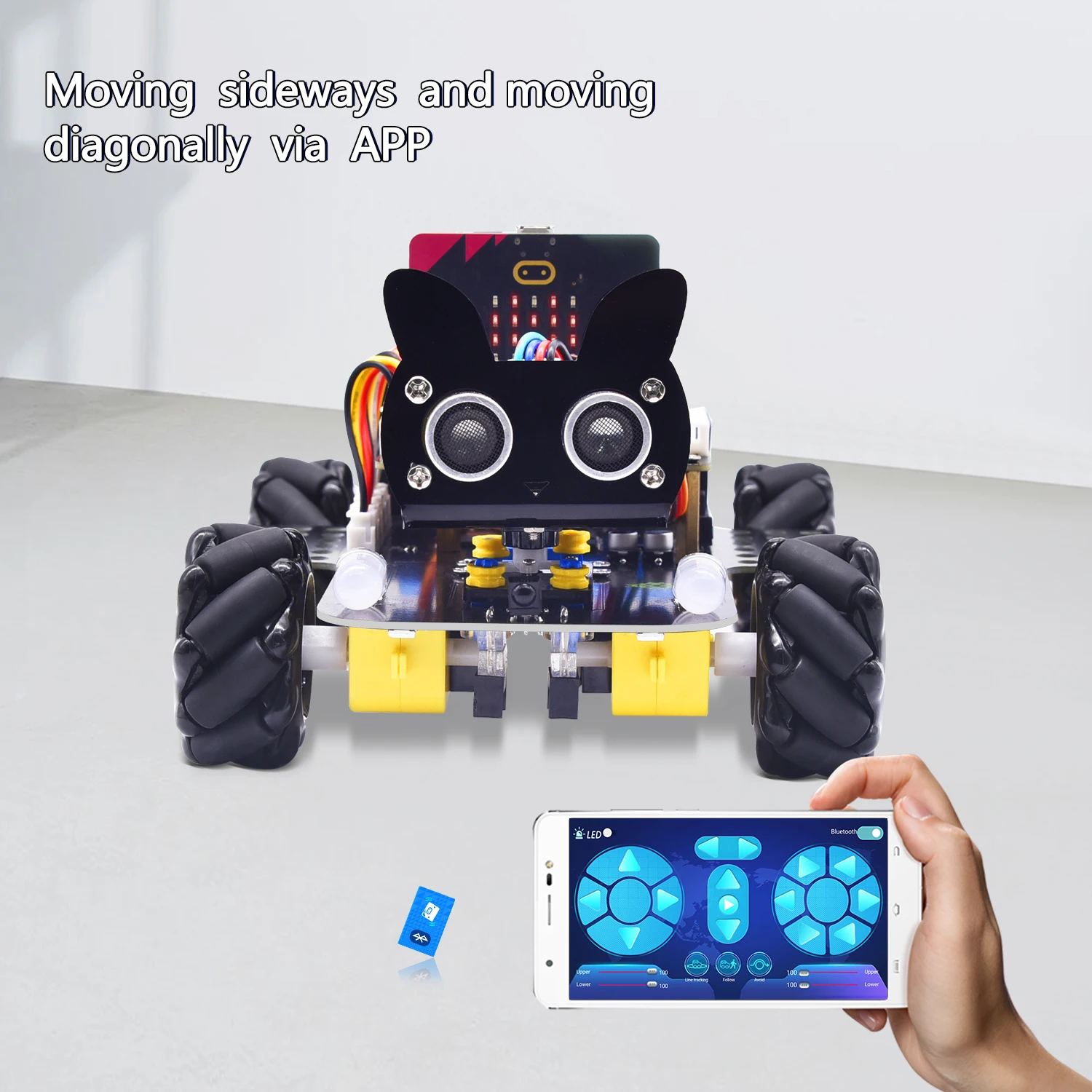Keyestudio Micro:Bit V2 4WD Mecanum Wheel Robot Car Kit For Microbit STEM Toys Makecode &Python Programming DIY Starter Kit Keyestudio Micro:Bit V2 4WD Mecanum Wheel Robot Car Kit For Microbit STEM Toys Makecode &Python Programming DIY Starter Kit