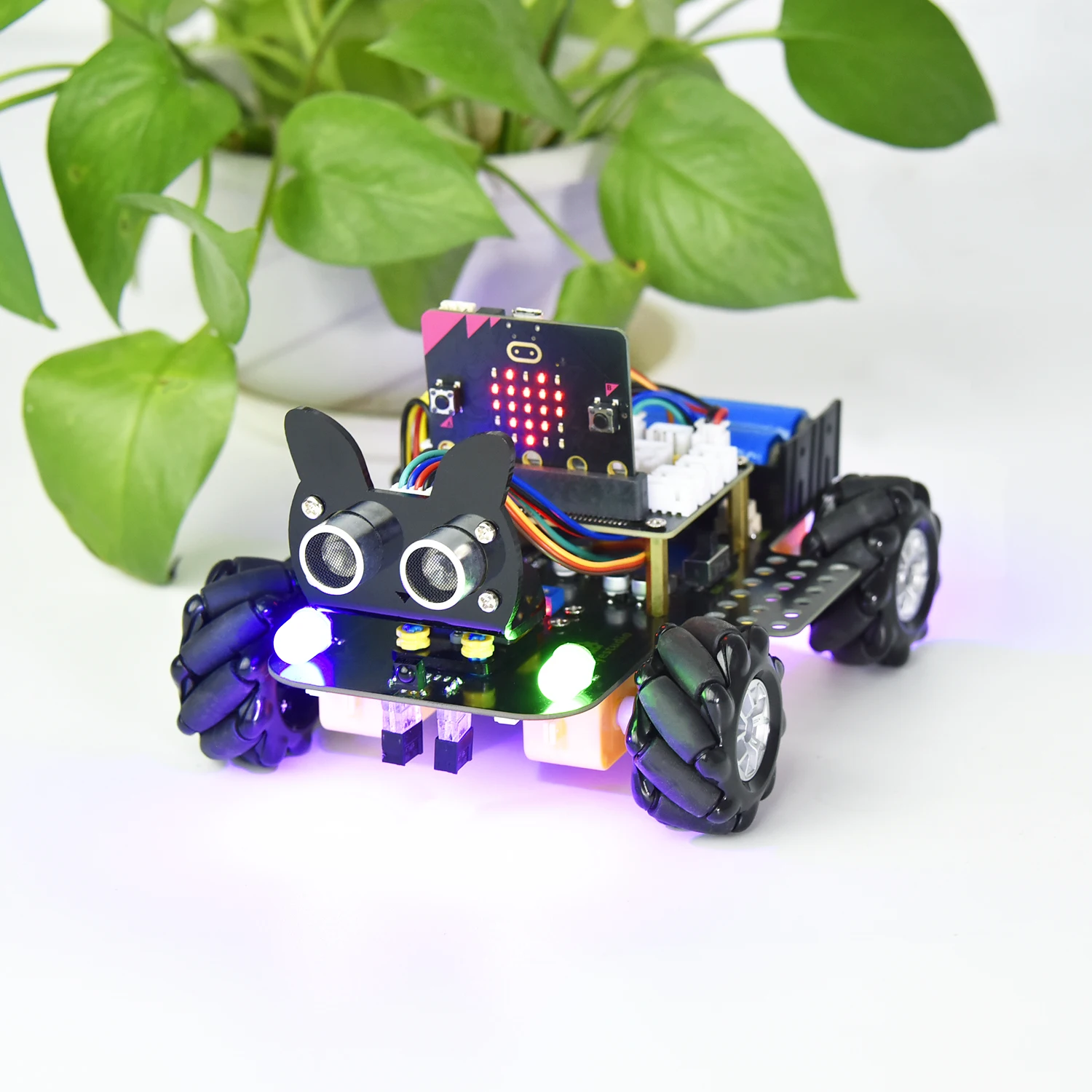 Keyestudio Micro:Bit V2 4WD Mecanum Wheel Robot Car Kit For Microbit STEM Toys Makecode &Python Programming DIY Starter Kit Keyestudio Micro:Bit V2 4WD Mecanum Wheel Robot Car Kit For Microbit STEM Toys Makecode &Python Programming DIY Starter Kit