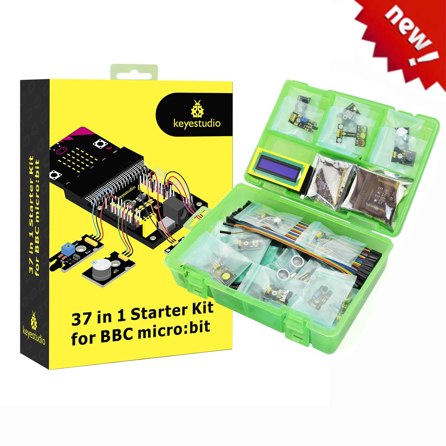 Keyestudio 37 in 1 Sensors Starter Kit For BBC micro:bit STEM Education Electronic Learning Kit For micro bit+49 Projects Keyestudio 37 in 1 Sensors Starter Kit For BBC micro:bit STEM Education Electronic Learning Kit For micro bit+49 Projects