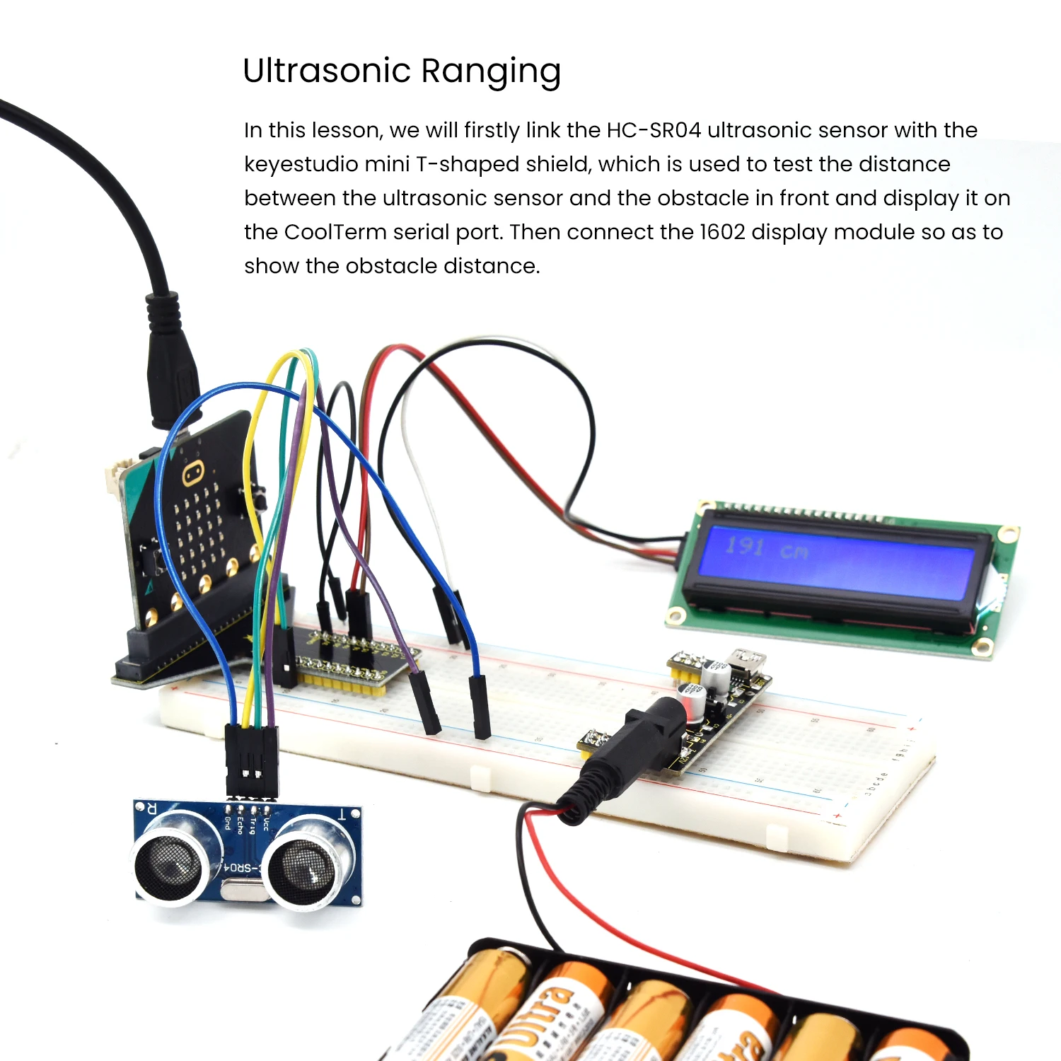 Keyestudio Micro:bit V2 Basic Starter Kit DIY Electronic Kit for BBC Micro:bit STEM Programming Study Kit (With Microbit V2)