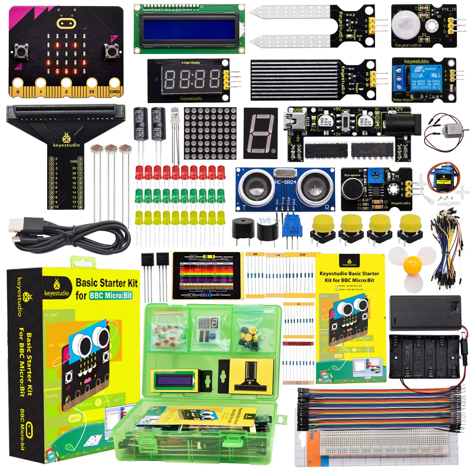 Keyestudio Micro:bit V2 Basic Starter Kit DIY Electronic Kit for BBC Micro:bit STEM Programming Study Kit (With Microbit V2) Keyestudio Micro:bit V2 Basic Starter Kit DIY Electronic Kit for BBC Micro:bit STEM Programming Study Kit (With Microbit V2)
