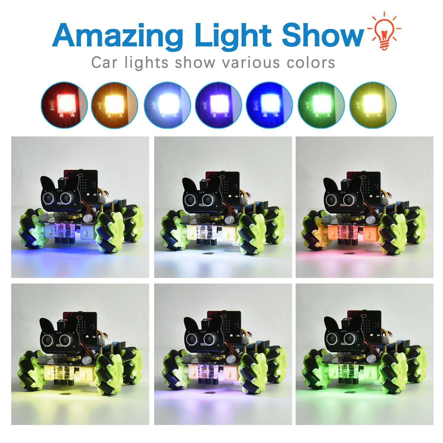 Keyestudio 4WD Microbit V2 Robot Car Kit Mecanum Smart Robot For micro:bit Robot Kit STEM Robot Car Python Programming Robot Kit Keyestudio 4WD Microbit V2 Robot Car Kit Mecanum Smart Robot For micro:bit Robot Kit STEM Robot Car Python Programming Robot Kit