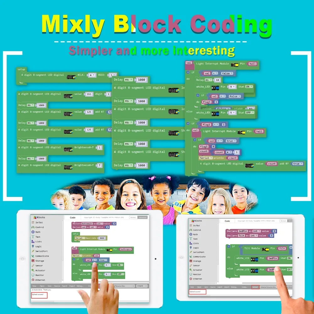 Keyestudio EASY PLUG RJ11 Super Starter Learning Kit For Arduino STEM EDU/Compatible With Mixly Block Coding