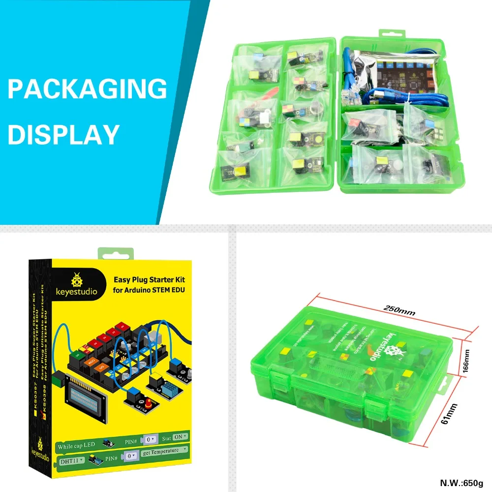 keyestudio EASY plug Ultimate Starter Learning Kit for Arduino STEM EDU/Compatible With Mixly Block keyestudio EASY plug Ultimate Starter Learning Kit for Arduino STEM EDU/Compatible With Mixly Block