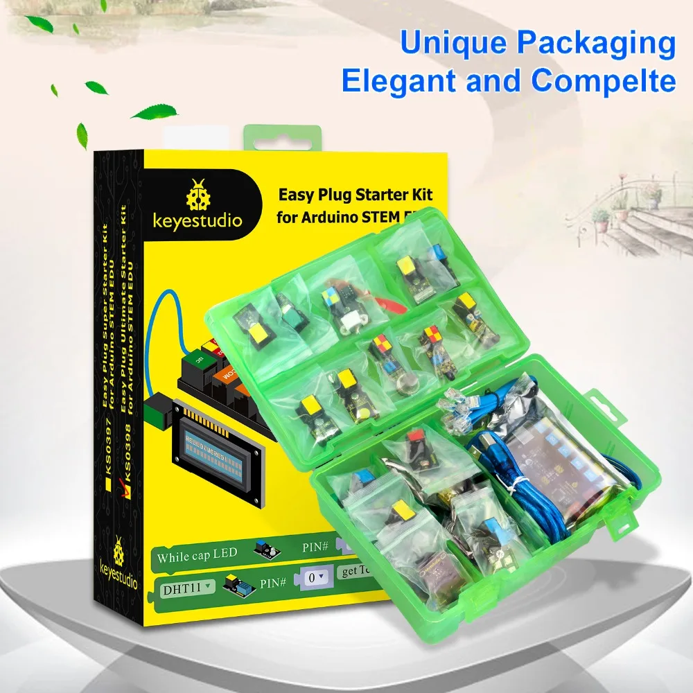 keyestudio EASY plug Ultimate Starter Learning Kit for Arduino STEM EDU/Compatible With Mixly Block keyestudio EASY plug Ultimate Starter Learning Kit for Arduino STEM EDU/Compatible With Mixly Block