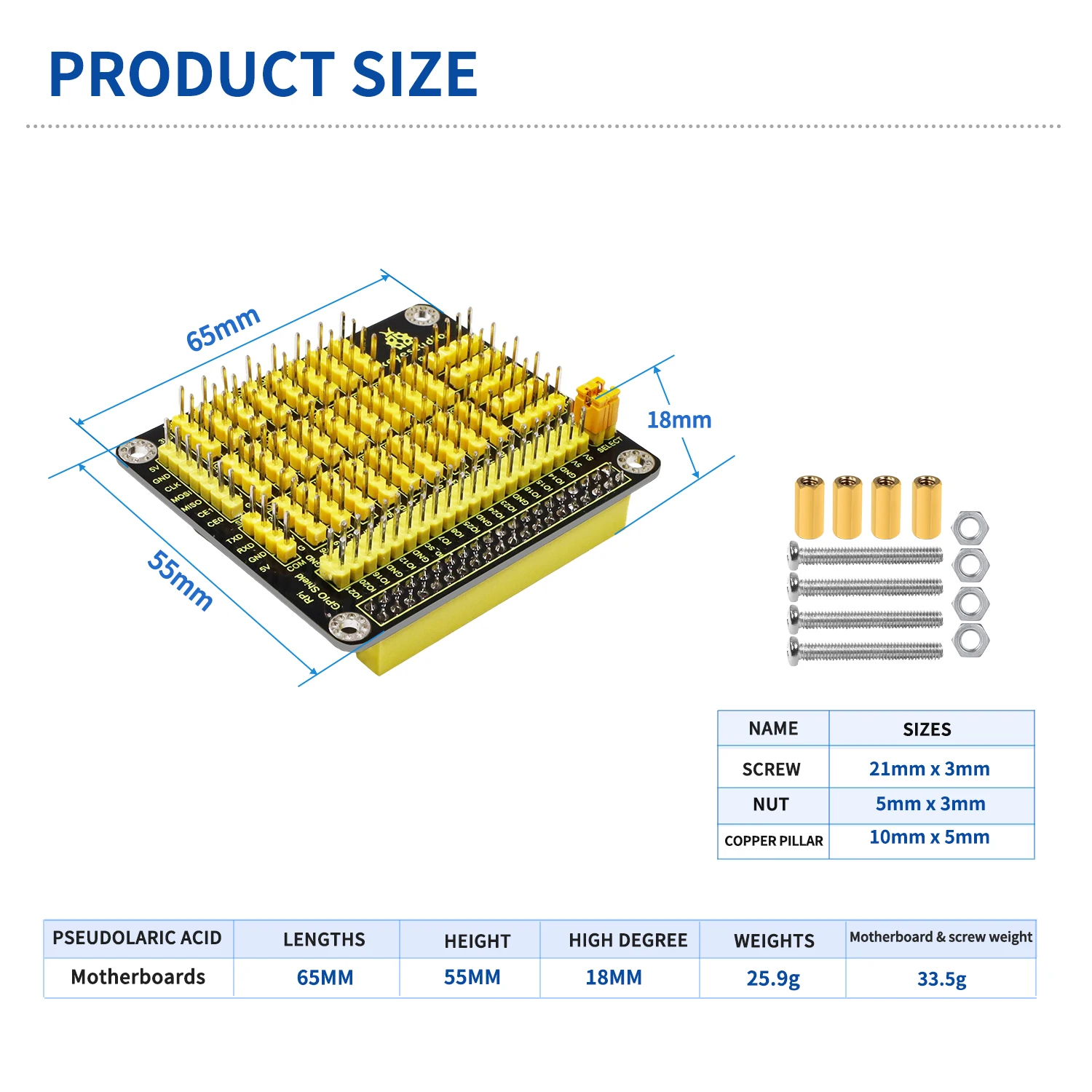 Keyestudio RPI GPIO shield with-PCF8591 AD-DA for Raspberry Pi /CE certification