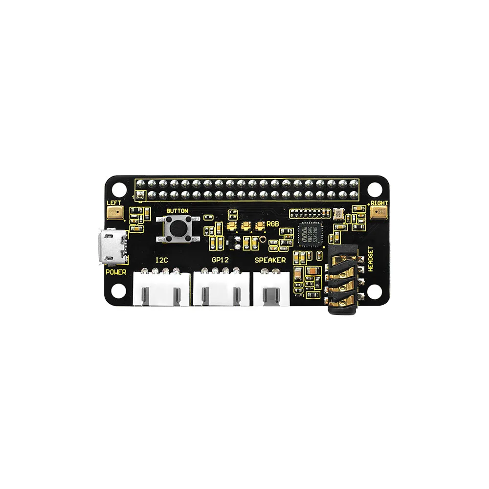 2PCSKeyestudio 5V ReSpeaker 2-Mic Pi HAT V1.0 Expansion Board For Raspberry Pi 4B/3B+/3B CE Certification