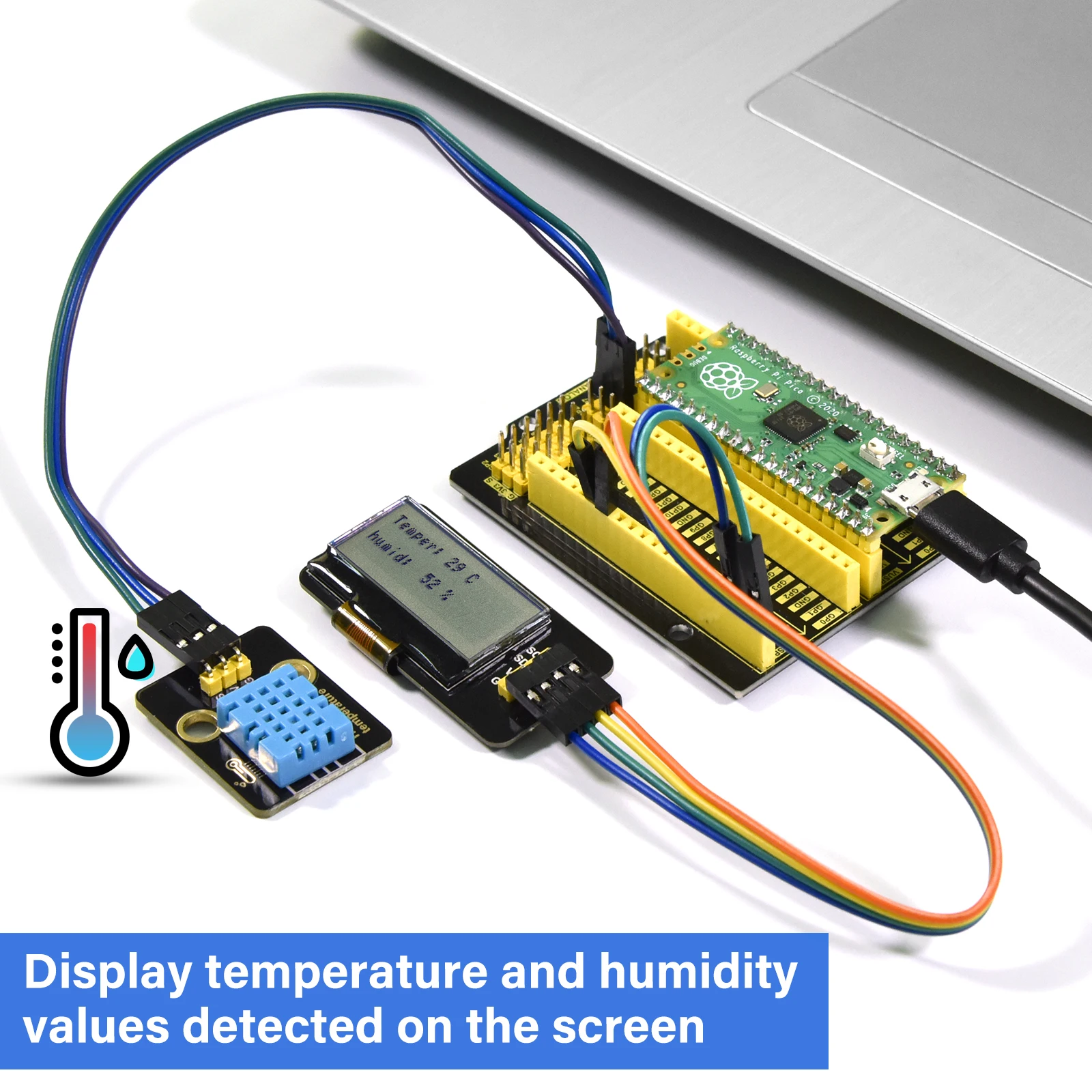 Keyestudio Pico IO Prototype Expansion board for Raspberry pi Diy Kit Electronics for Adults STEM Education Programming Study