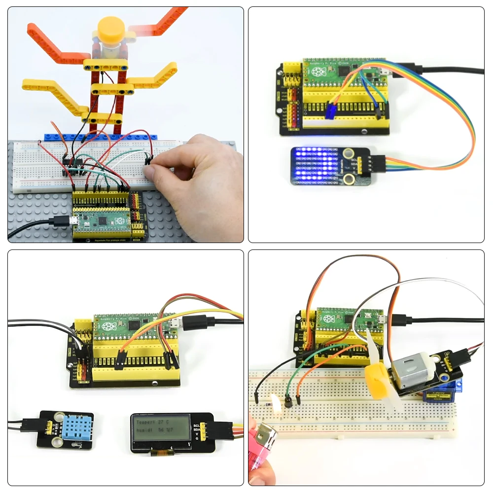 Keyestudio Pico IO Prototype Expansion board for Raspberry pi Diy Kit Electronics for Adults STEM Education Programming Study