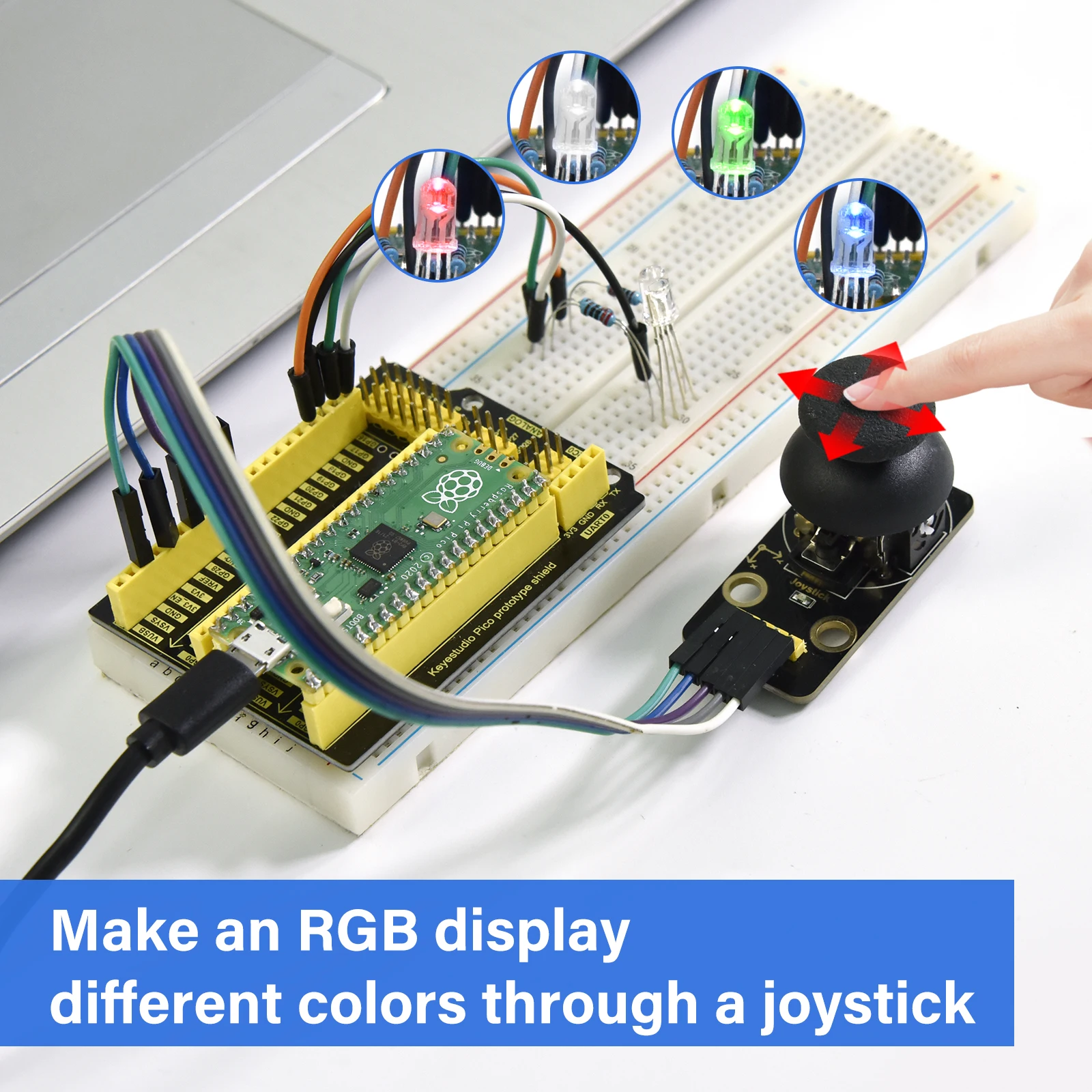 Keyestudio Pico IO Prototype Expansion board for Raspberry pi Diy Kit Electronics for Adults STEM Education Programming Study