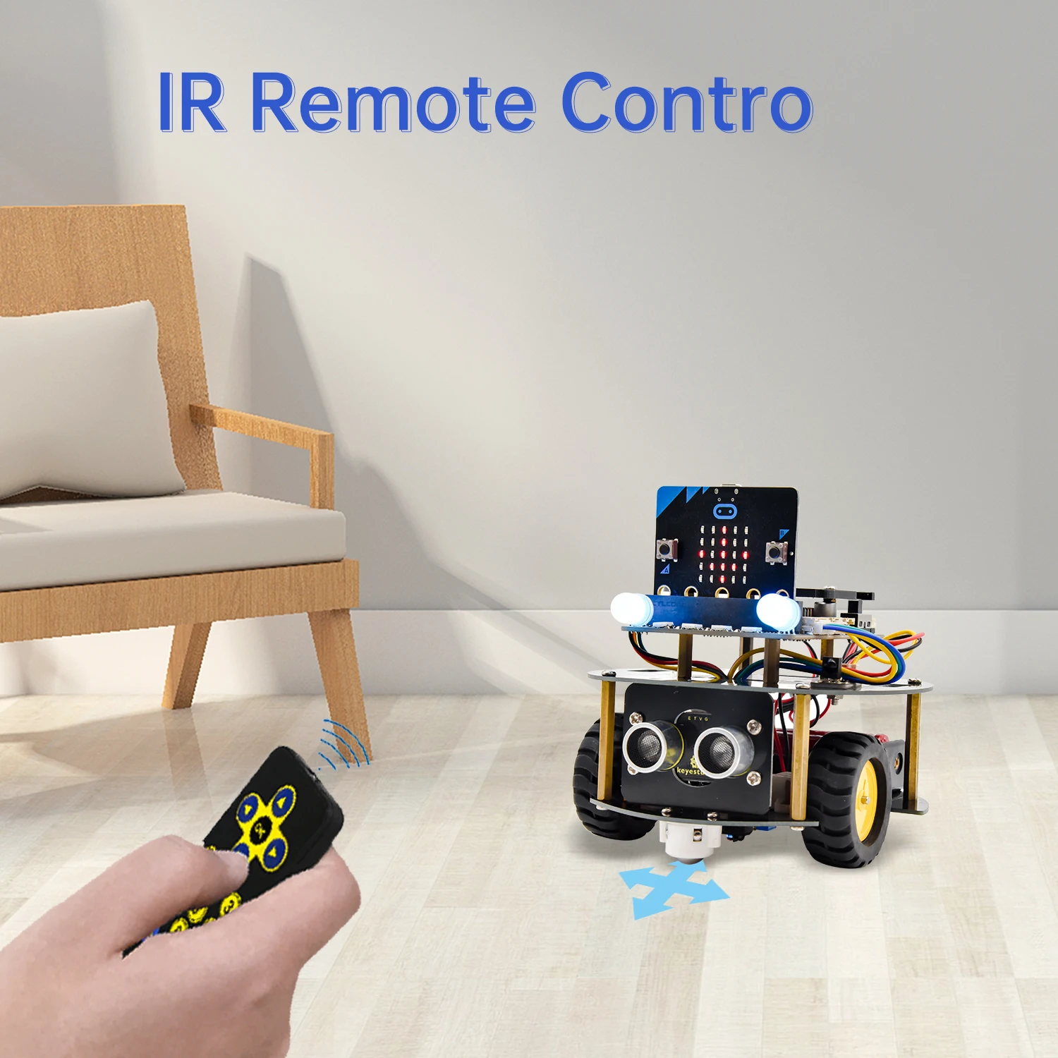 Keyestudio Micro:Bit V2 Robot Car Mini Smart Turtle Robot Kit for MicroBit Robot Car Python Programming STEM Electronic Kit Keyestudio Micro:Bit V2 Robot Car Mini Smart Turtle Robot Kit for MicroBit Robot Car Python Programming STEM Electronic Kit