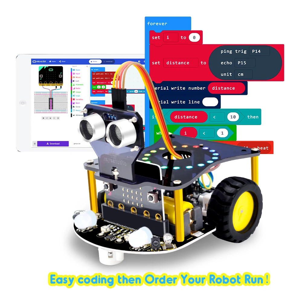 Keyestudio Microbit V2 Robot Car Kit for BBC Microbit V2 Smart Robot Cars for Makecode & Micropython Programming STEM Kit Keyestudio Microbit V2 Robot Car Kit for BBC Microbit V2 Smart Robot Cars for Makecode & Micropython Programming STEM Kit