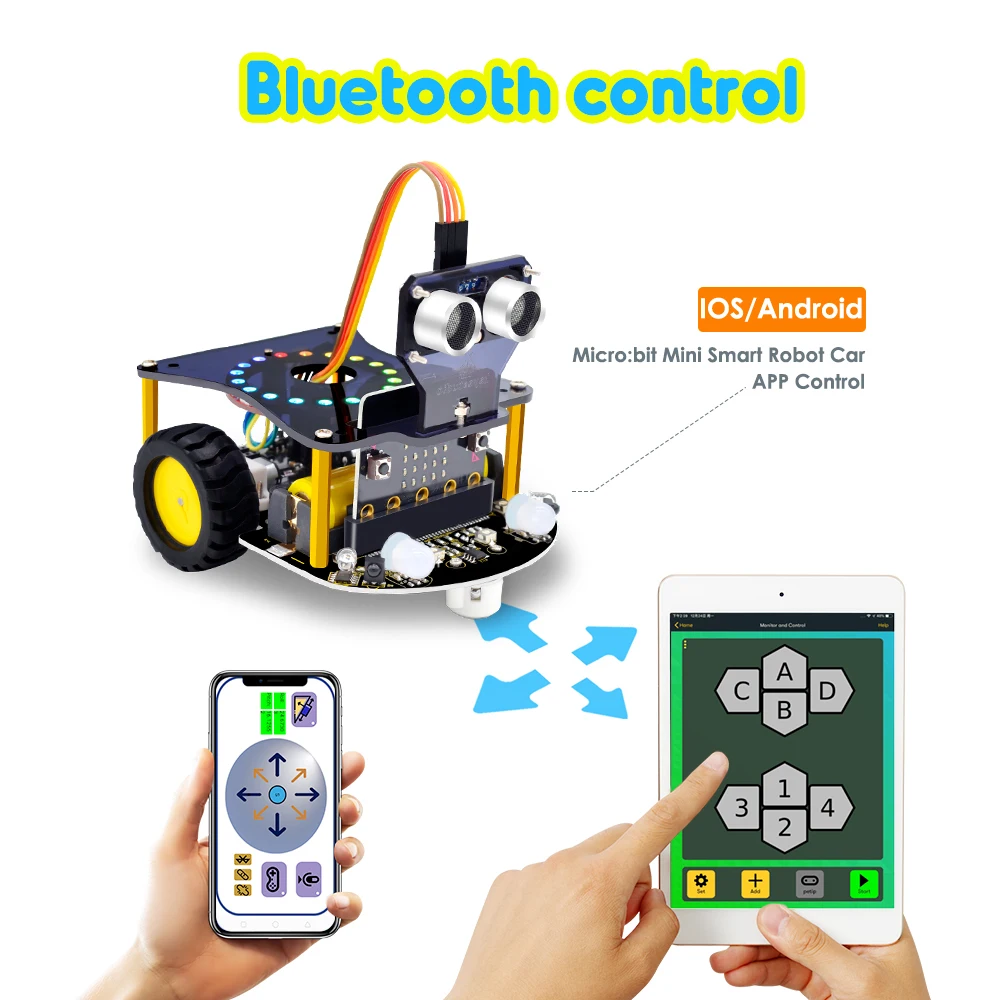 Keyestudio Microbit V2 Robot Car Kit for BBC Microbit V2 Smart Robot Cars for Makecode & Micropython Programming STEM Kit Keyestudio Microbit V2 Robot Car Kit for BBC Microbit V2 Smart Robot Cars for Makecode & Micropython Programming STEM Kit