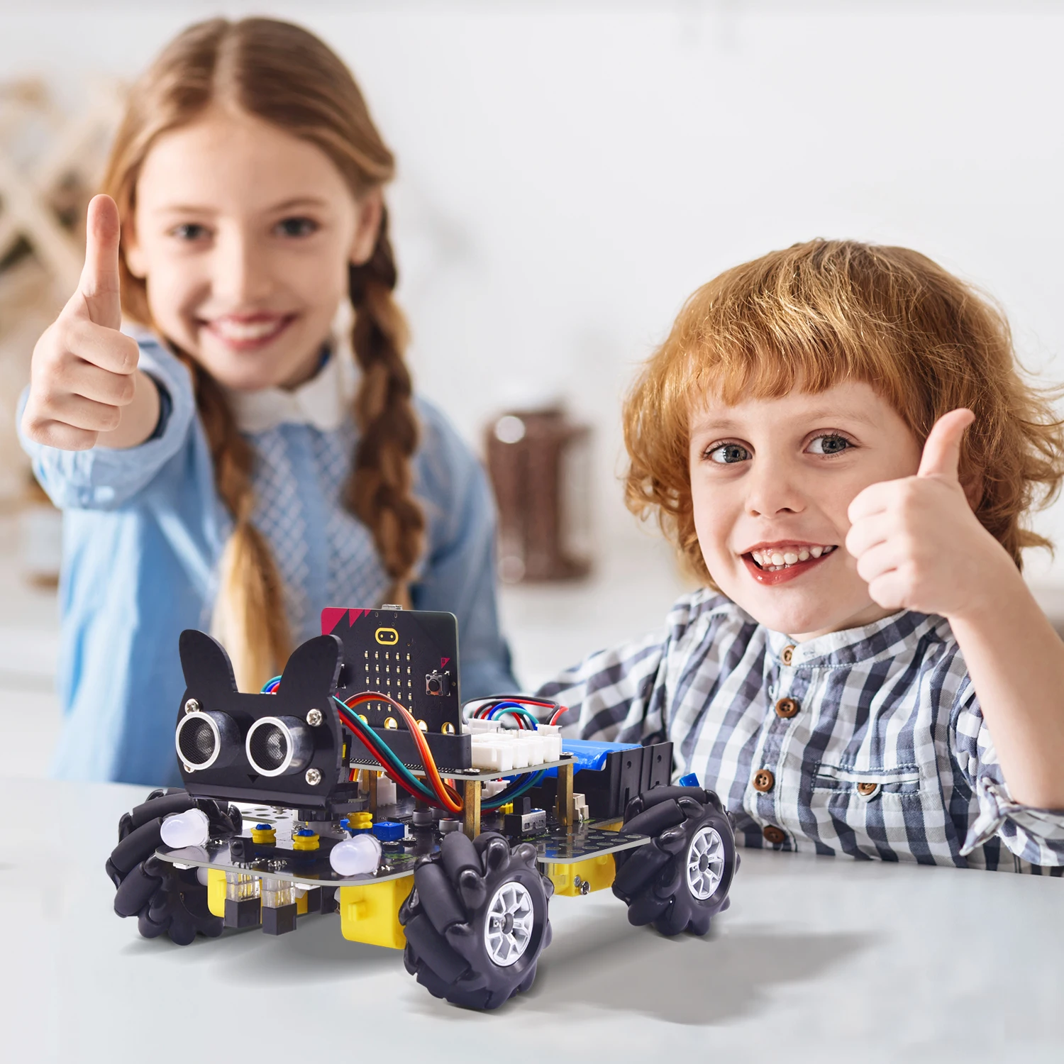 Keyestudio 4WD Mecanum Robot Car for Micro:bit V2 Wheel Robot Car Kit STEM Toys Makecode &Python Programming with Microbit V2 Keyestudio 4WD Mecanum Robot Car for Micro:bit V2 Wheel Robot Car Kit STEM Toys Makecode &Python Programming with Microbit V2